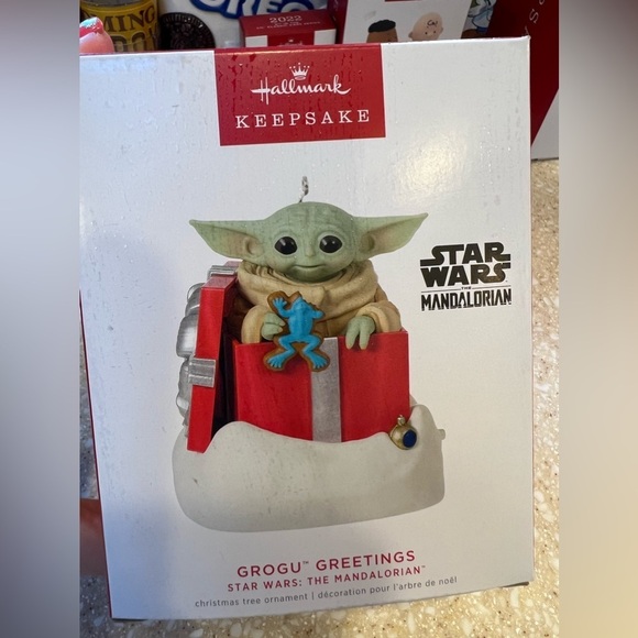 Hallmark Other - Disney Star Wars 2022 Mandalorian Gogru Greetings Hallmark Ornaments BRAND NEW